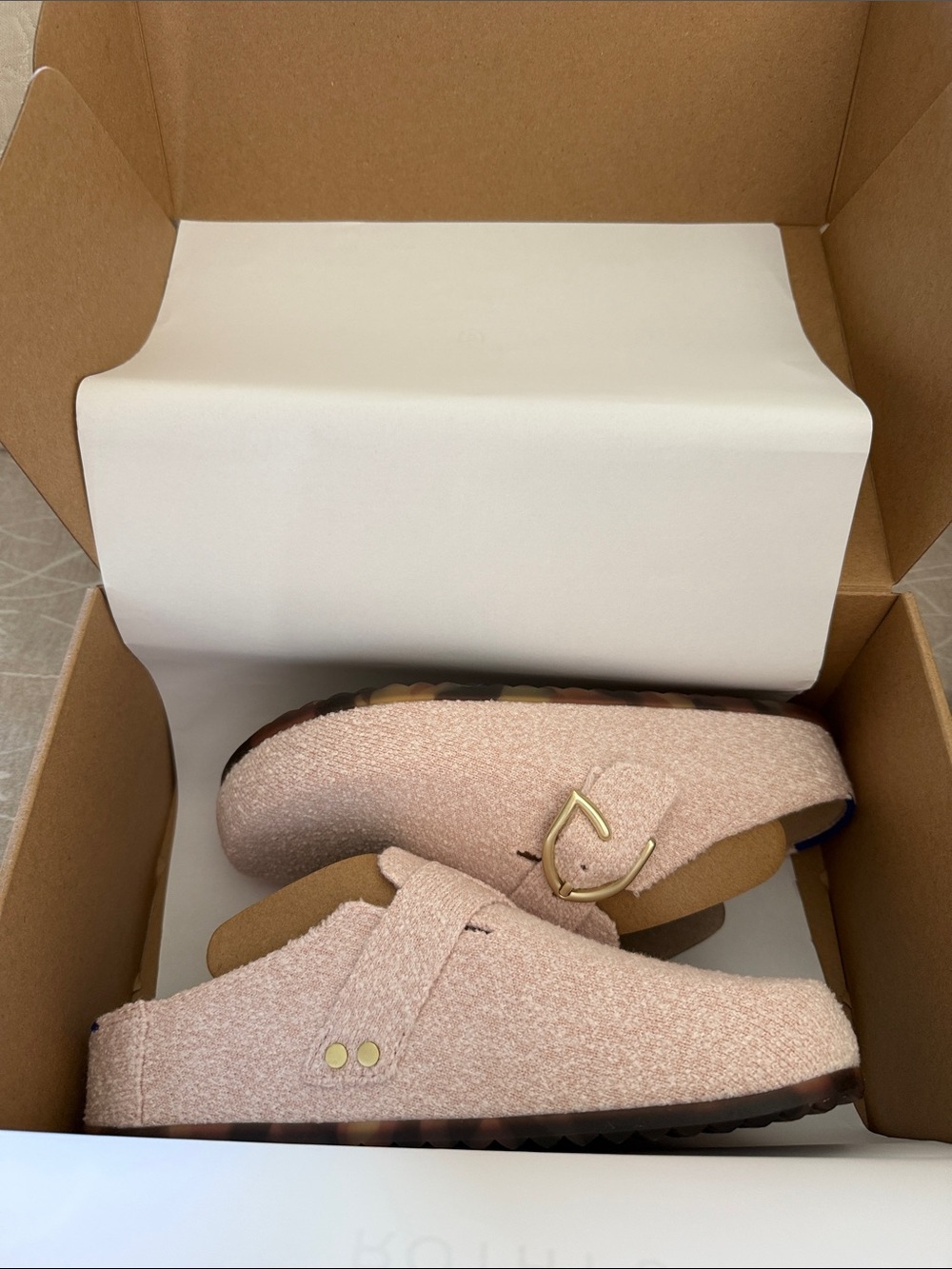 Rothy’s Buckle Clog in Ballerina Boucle Size 7 NWT - Picture 7 of 9